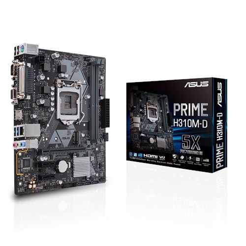 Motherboard Asus PRIME H310M-D (LGA1151V2, H310, DDR4, USB3.1, SATA3)