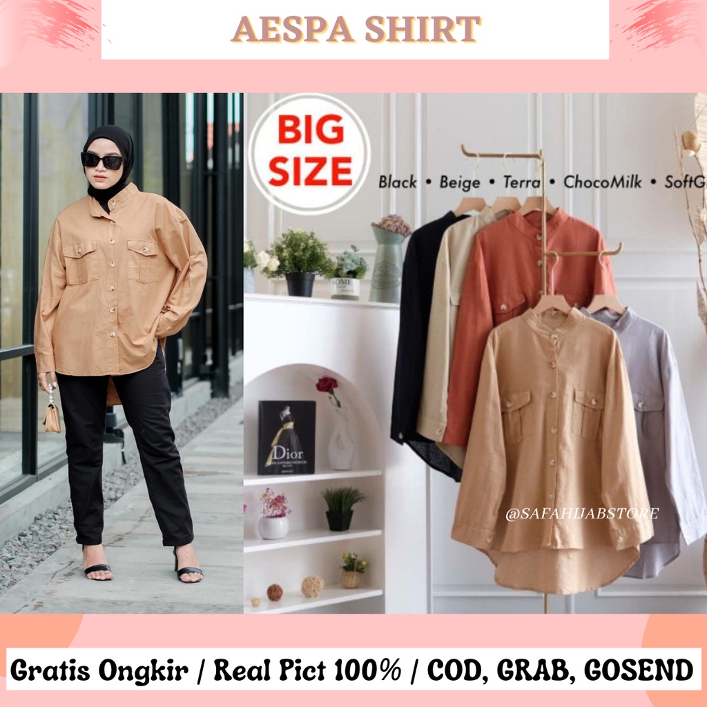 AESPA BUTTON SHIRT / TOP / ATASAN / KEMEJA / ATASAN KERJA