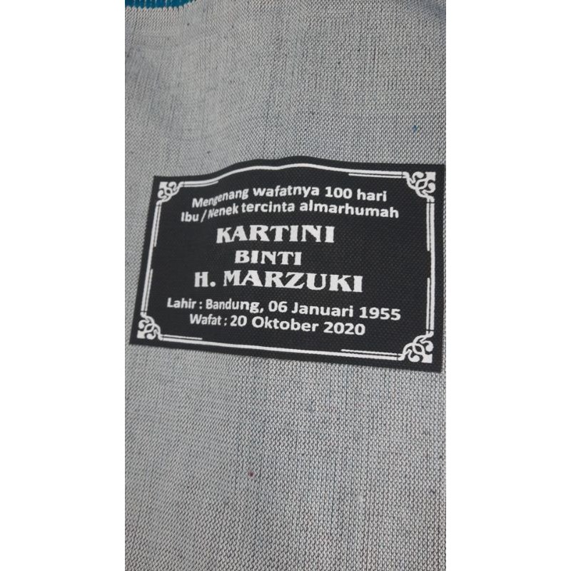 COD Sajadah Sablon Mengenang Haul Cetak Sajadah travel JASA SABLON