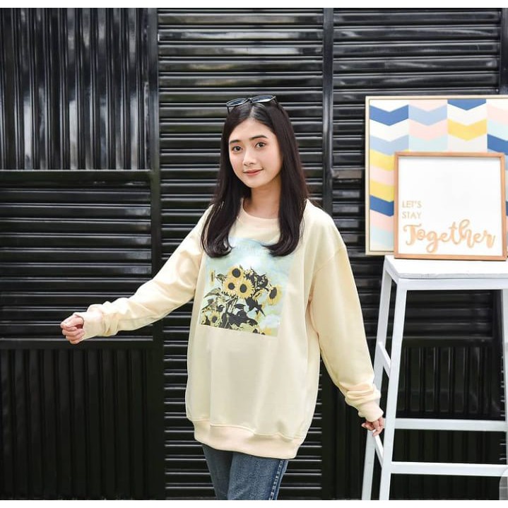 Sweater Pria/Wanita Grosir Keren - Vintage Sun Flower