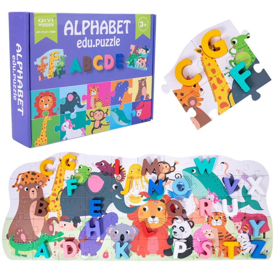Mainan Edukasi Puzzle Alphabet / Puzzle 3D Huruf Angka