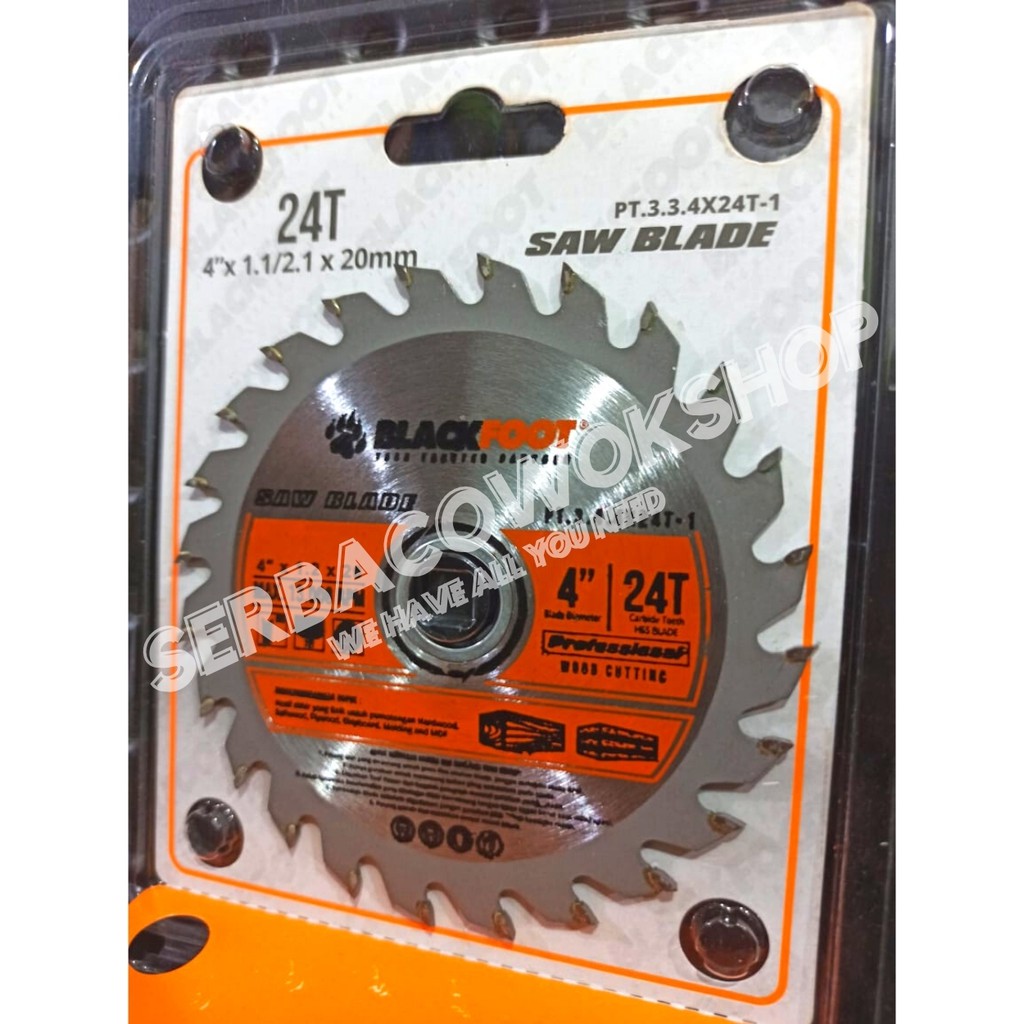 Blackfoot Saw Blade 4&quot; Inch 24 T Wood Cutter Tajam Carbide HSS Blade Termurah Berkualitas