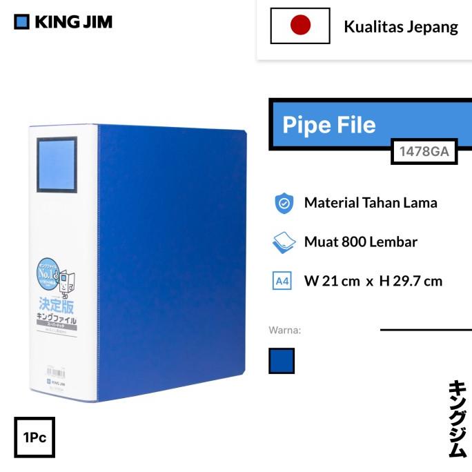 

Office & Stationery | Document Organizer | Ordner Binder / Pipe File A4 King Jim 1478Ga | Best Seller