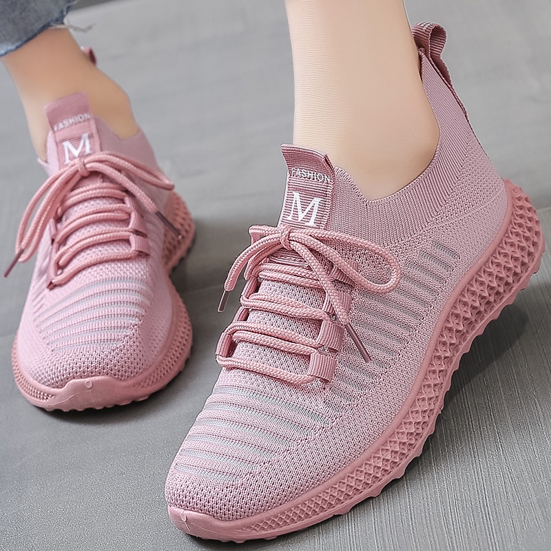 QINGSHUI Sepatu Wanita Kualitas Tinggi Sepatu Lari Bertali Wanita Yang Nyaman Dan Bernapas Sepatu Sneaker Wanita Yang Sangat Cantik Sepatu Wanita Terbaru Kekinian ViraSepatu Wanita l