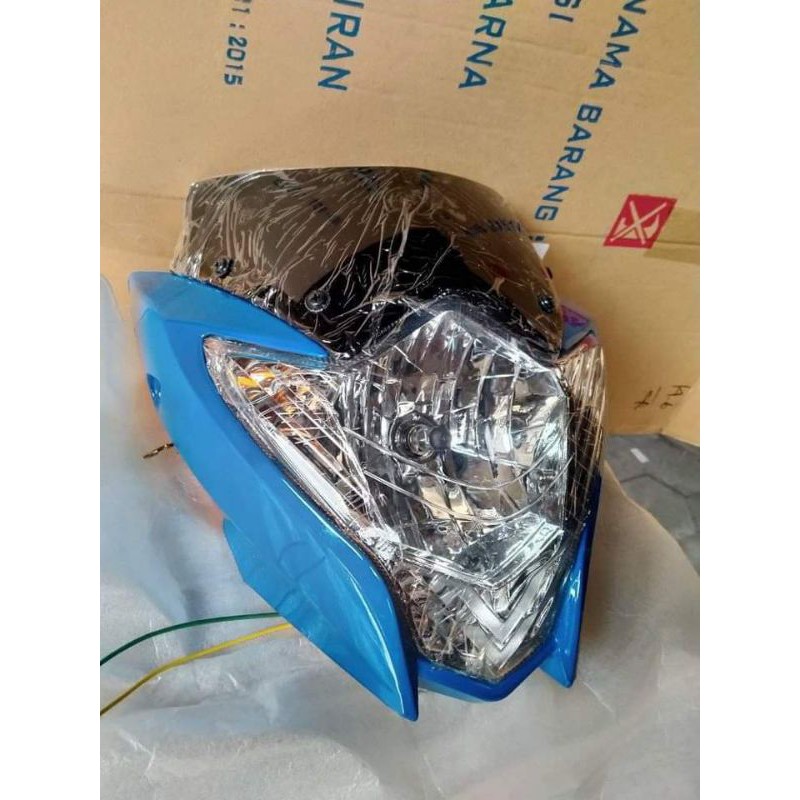 totok set lampu komplit satria Fu faslit 5 speed biru