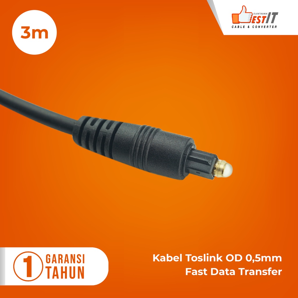 Kabel Toslink Digital Audio Optik NYK Link Cable Optical 1.5M 3M