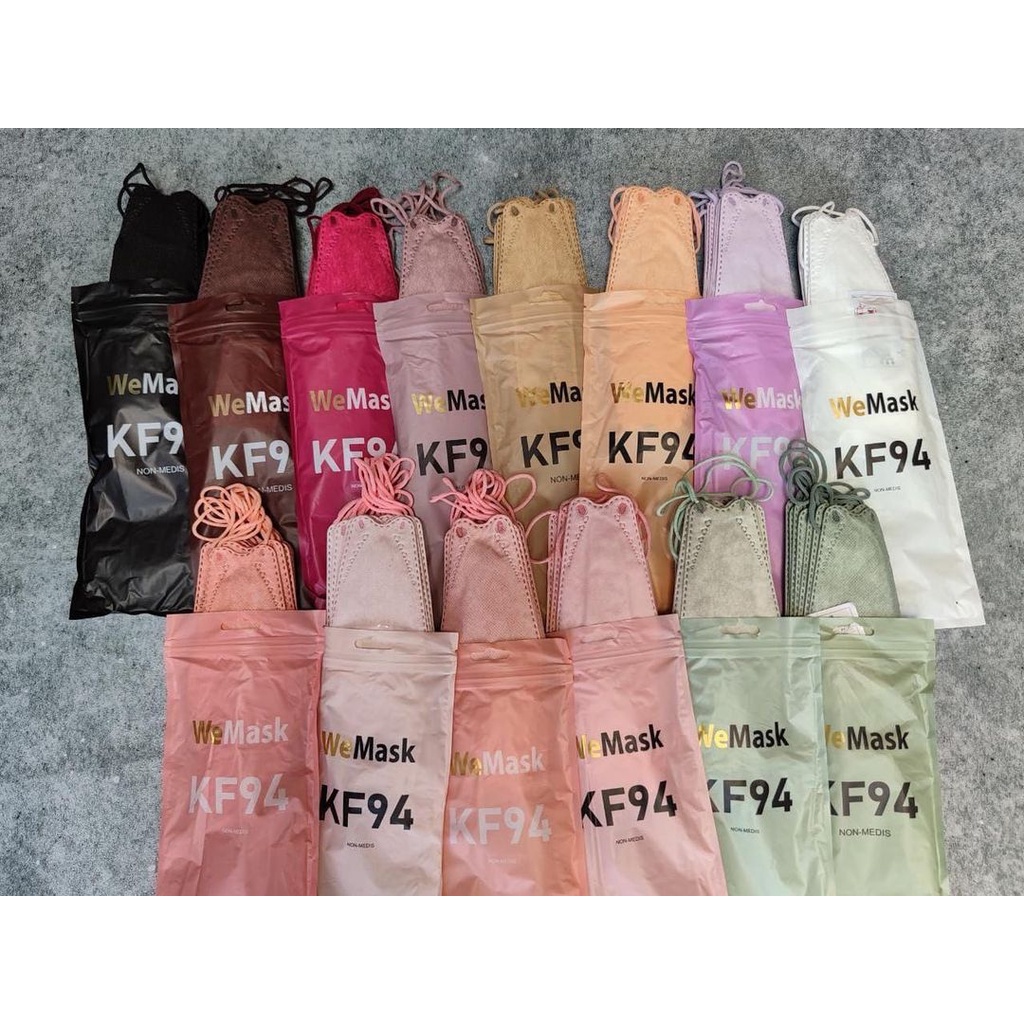 Msker KF94 We Mask isi 10 PCS 4 PLY Import We Mask Masker Artis Korea Duckbill Extra Nyaman Glamours Masker Kekinian