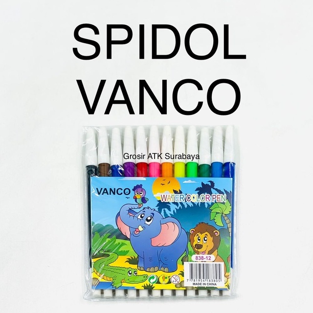 

SPIDOL VANCO 12 WARNA / Colour Pen / Pensil Marker Vanco 12 Warna Bagus Murah