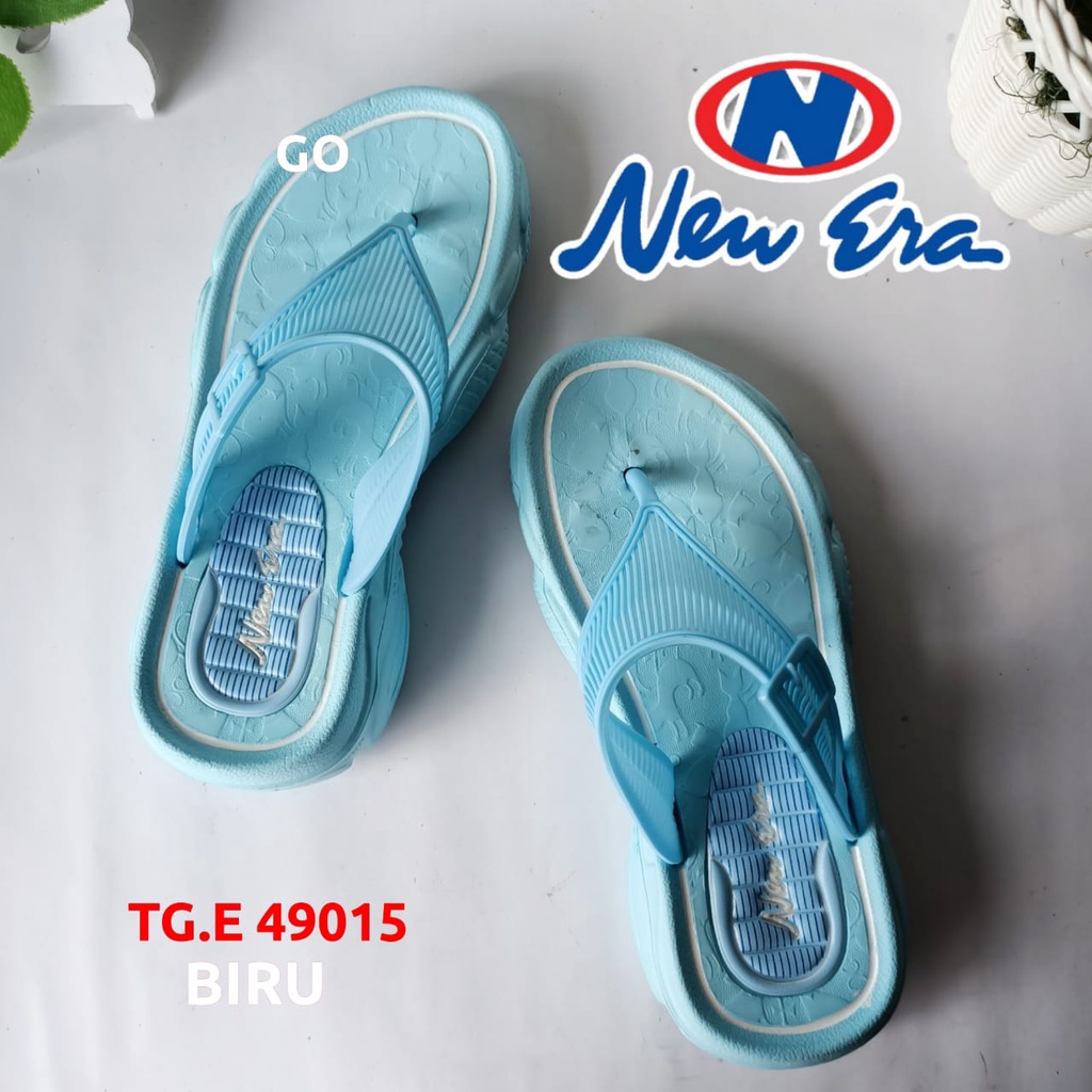 gof NEW ERA TG E 49015 Sandal Japit Wanita Sandal Wedgest Berkualitas Sandal Karet Anti Air terbaru Nyaman Kekinian