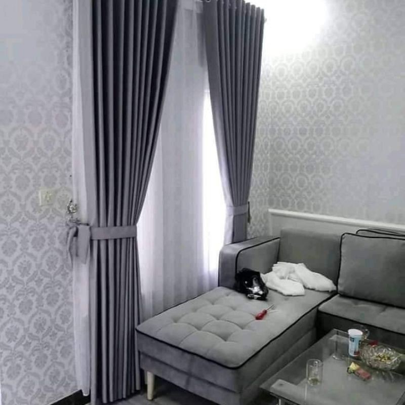 Gorden blackout import polos berserat ukuran 150x250/tinggi 2.5m minimalis murah
