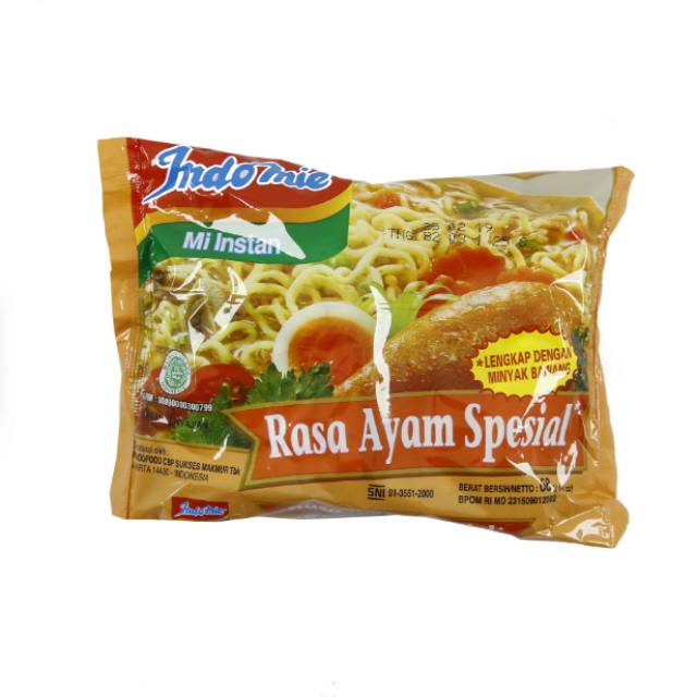 Indomie kuah ayam spesial dan ayam bawang