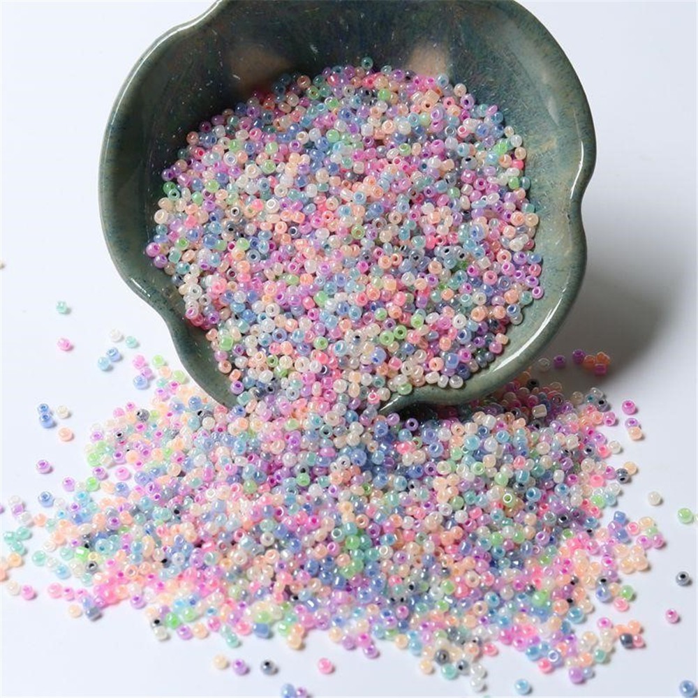 【TERSEDIA &amp; COD】Handmade DIY Kaca Manik Ukuran 2 / 3mm Berat 15g Untuk Produksi Perhiasan