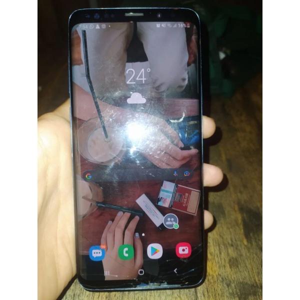 Samsung s9+ 6/128gb minus retak