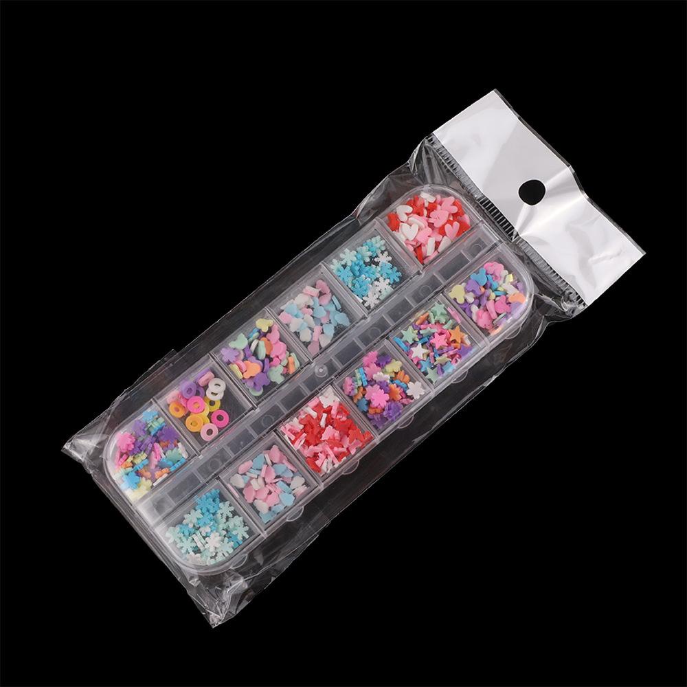 AUGUSTINA Agustin 3D Dekorasi Nail Art Gaya Jepang Mickey Bunga Kupu-Kupu Tembikar Lembut Snowflake DIY Nail Art Sticker