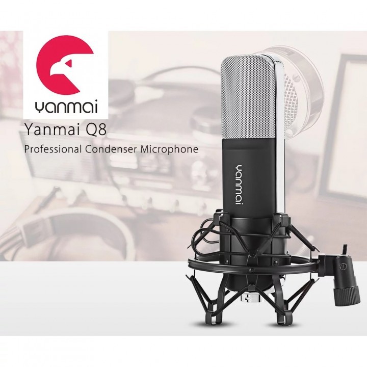 YANMAI Q8 Professional Cardioid Condenser Microphone for Recording
