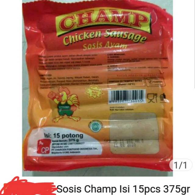 

Sosis ayam champ 15 pcs 375gr