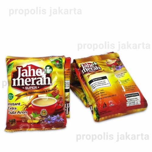 

H64 Jahe Merah Super 12 Sachet 100% halal dapat meredakan perut kembung