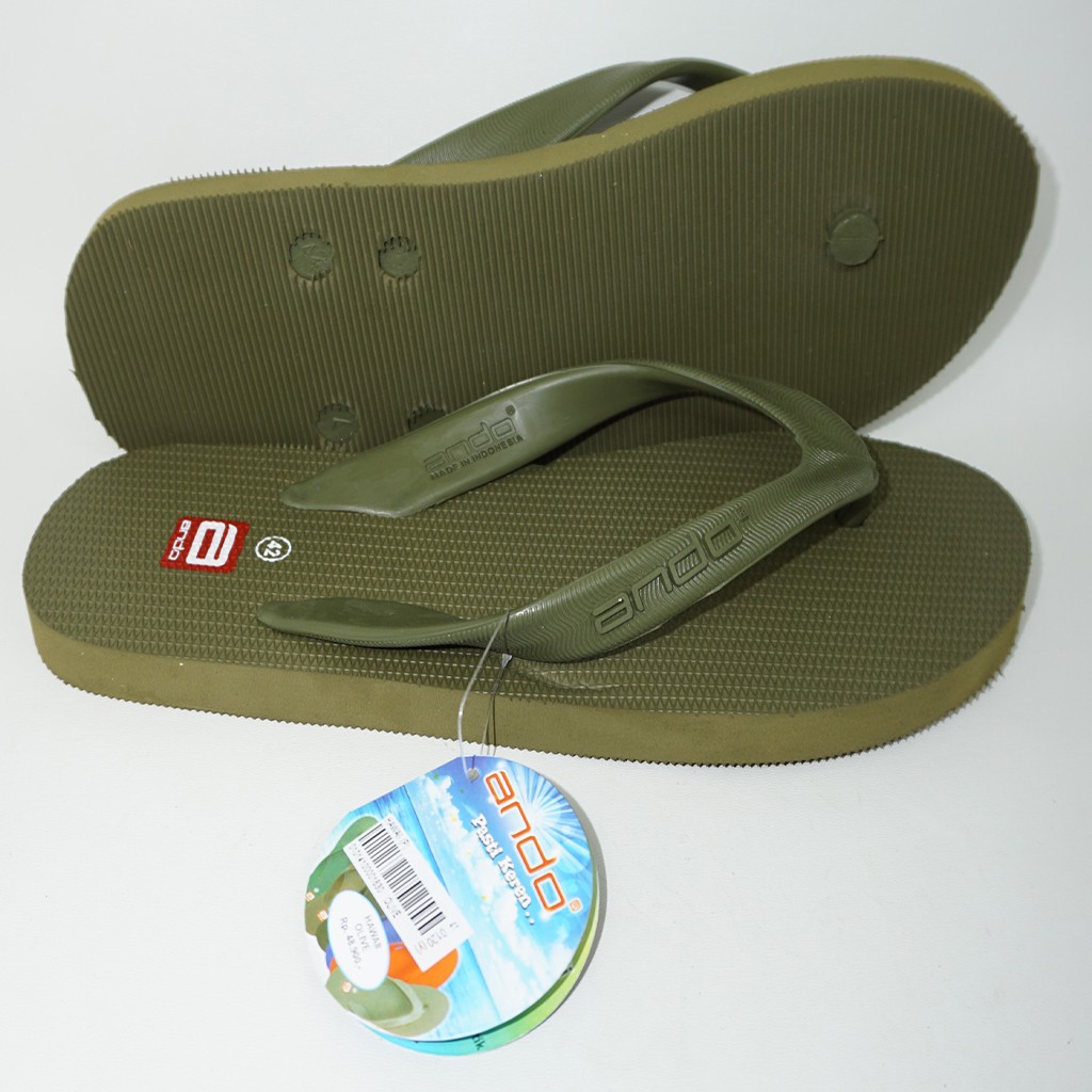 Sandal Jepit Pria Ando Hawaii Olive