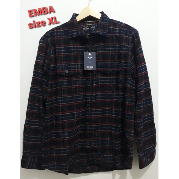 Kemeja flanel Emba/ Kemeja flanel branded