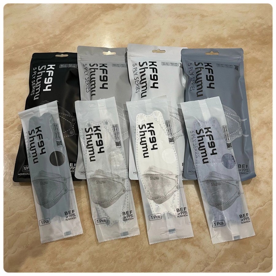 Masker KF94 Shumu 5PLY Shumu Emboss Earloop Izin Kemenkes AKD SinglePack 10Pcs