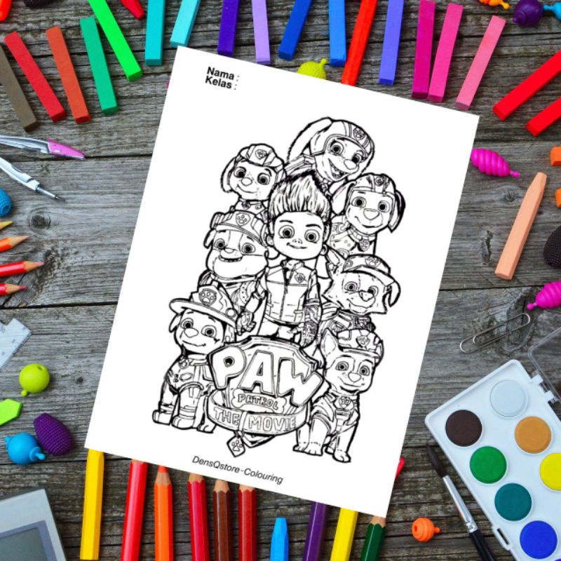 

Kertas Gambar Mewarnai Anak Tema Paw Patrol / Kertas Gambar (10 Lembar Gambar)