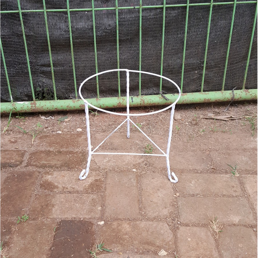 RAK BESI POT BUNGA SATUAN POT 50 PENDEK GOJEK ONLY (PUTIH)