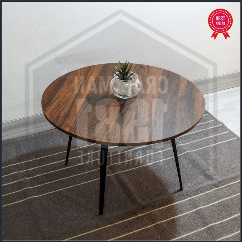 Meja Kantor Worktable Tulis Belajar 80x40 Bulat Simple Modern Minimalis