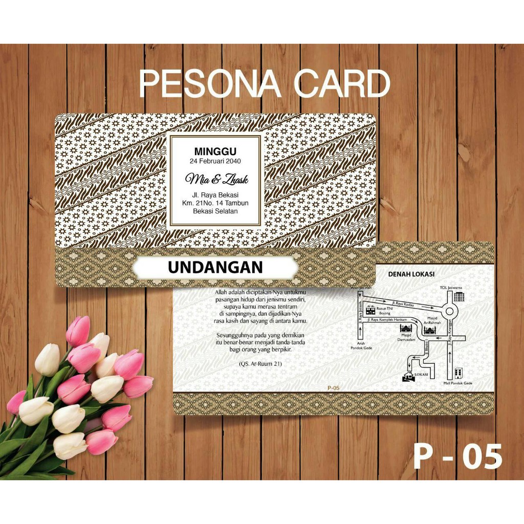 Blangko Kartu Undangan Pernikahan Pesona 05 Harga Termurah Gratis File Setting Isi 100