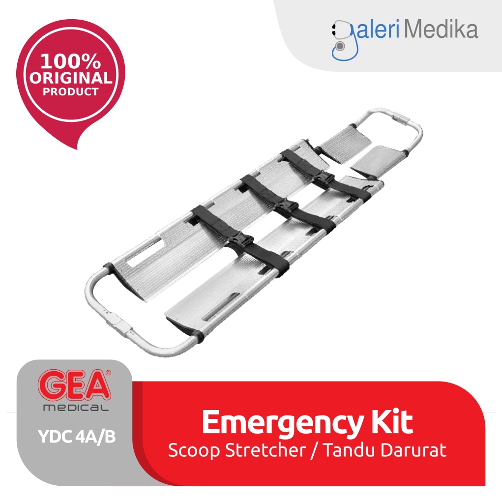 Tandu / Scoop Stretcher GEA YDC 4A/4B Alumunium - Tandu Evakuasi (KHUSUS GOJEK KONDISI TERLIPAT)