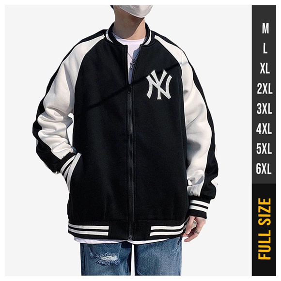 JAKET BASSEBALL OVERSIZE JAKET VARSITY BIG SIZE SWEATER KOREA JUMBO NY