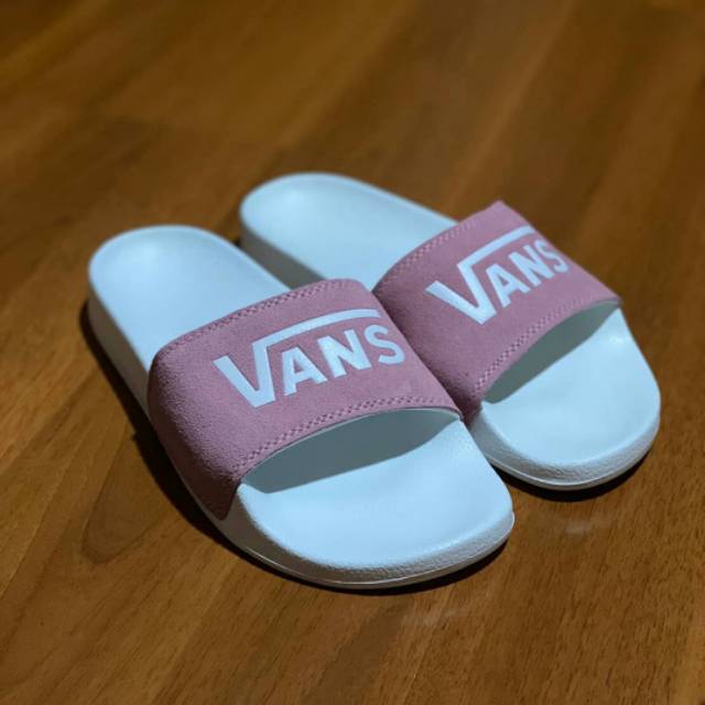 light pink vans slides