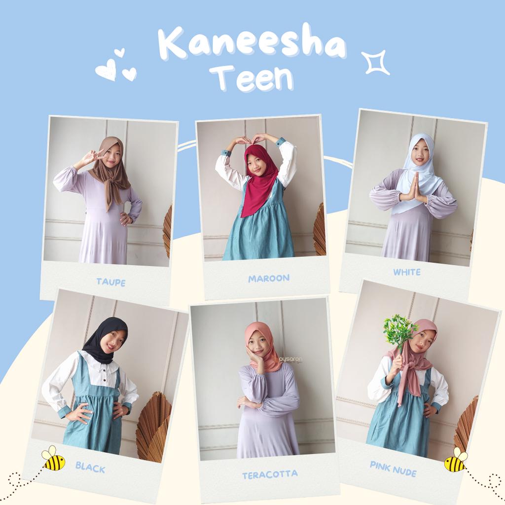 Maysaron Hijab segitiga instan anak usia tanggung Kaneesha bahan spandex jersey
