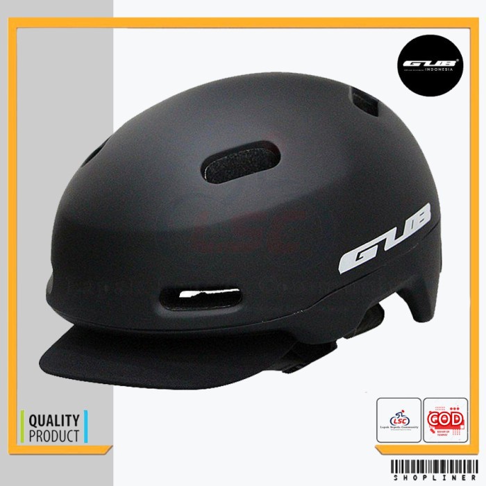 HELM SEPEDA GUB CITY PRO BLACK CYCLING HELMET SEPEDA ROADBIKE GOWES - M