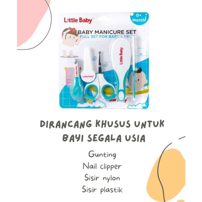 LITTLE BABY Manicure Grooming Set Gunting Kuku Nail Clipper Sisir Bayi