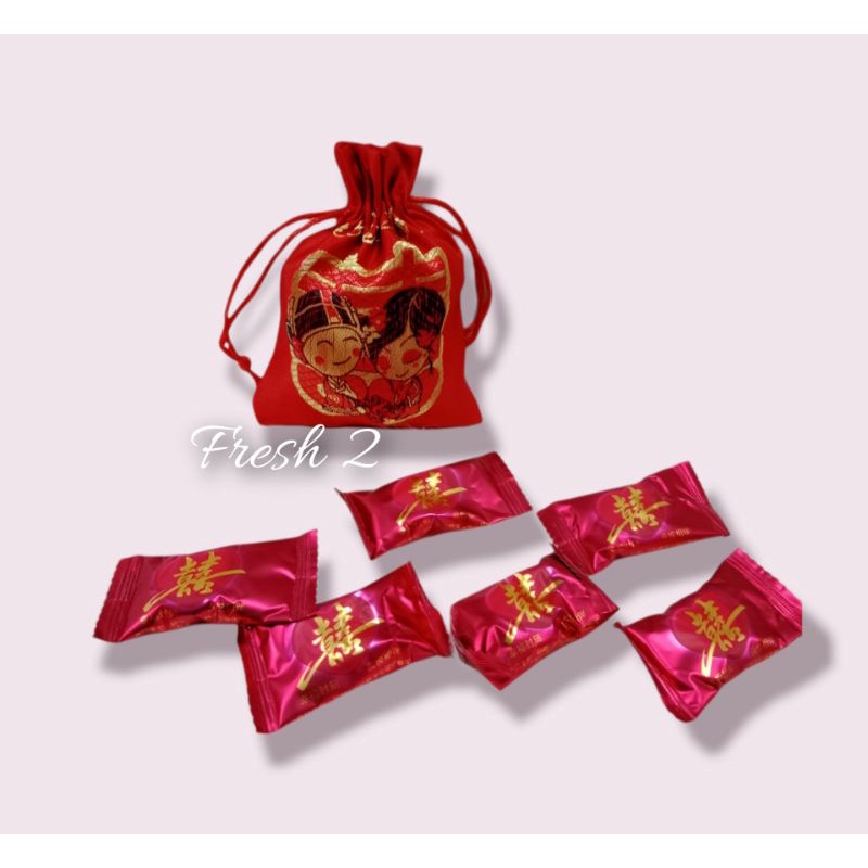 

kantong permen shuangxi sangjit / kantong kain shuangxi / angpao kain