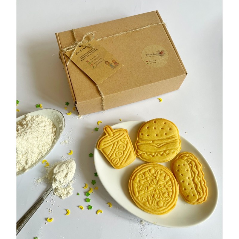 

cookies diy k|cookies box kit Fast Food 2 |cookies decoration |hampers cookies activity