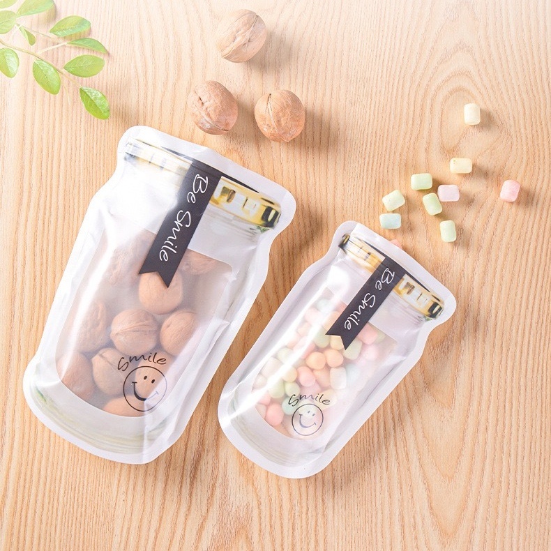 POUCH SEAL KONTAINER MAKANAN STANDING POUCH KLIP SATUAN PENYIMPAN LA117W1 ZIPLOCK KANTONG SERBAGUNA ANTI TUMPAH KEMASAN MAKANAN TEBAL MURAH