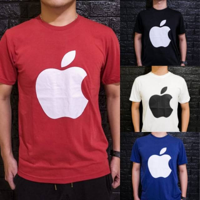 KAOS PRIA KAOS COWOK MURAH KAOS DISTRO BASIC APPLE