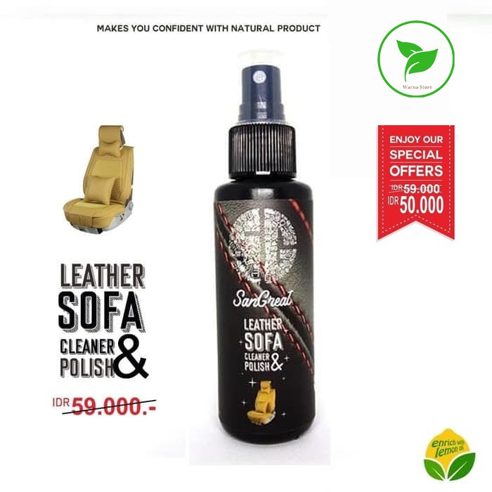 Pembersih Pengkilap jok mobil sofa kulit, leather sofa cleaner &amp; polish