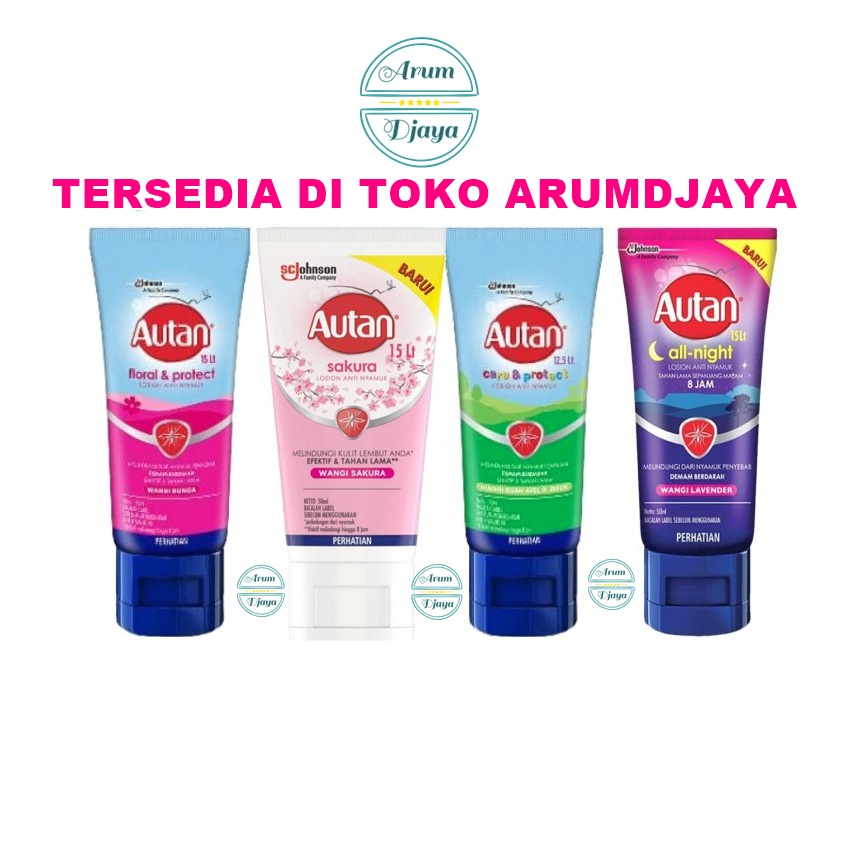 Autan Tube All Night Losion Anti Nyamuk Lotion Wangi Lavender 50ml