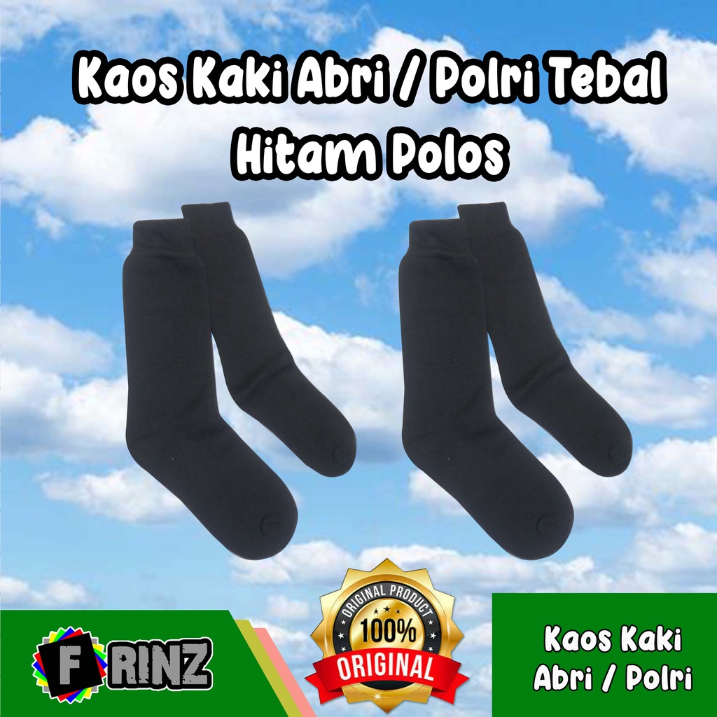 ATK ~ Kaos Kaki Abri Tebal Pria / Kaos Kaki Tebal Polisi Hitam Polos