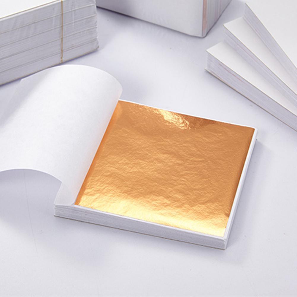 kertas prada emas dan perak gilding foil gold leaf sheet