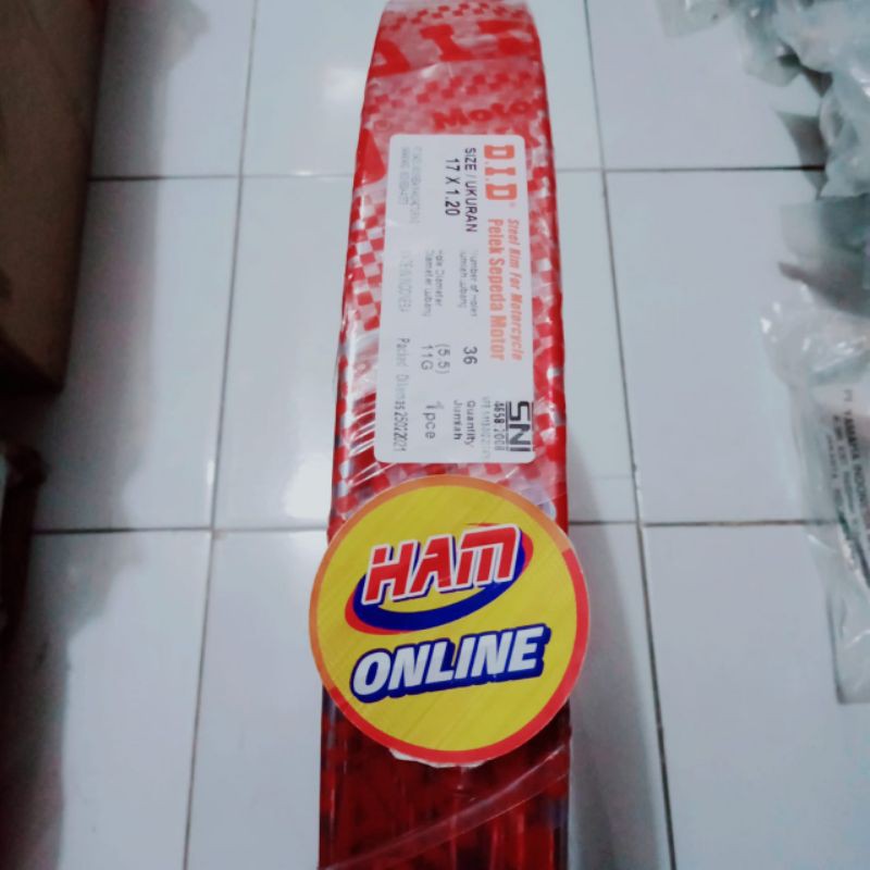 Velg pelek rim 120 17 did chrome/silver grand c70 c700 prima star legenda hole 36