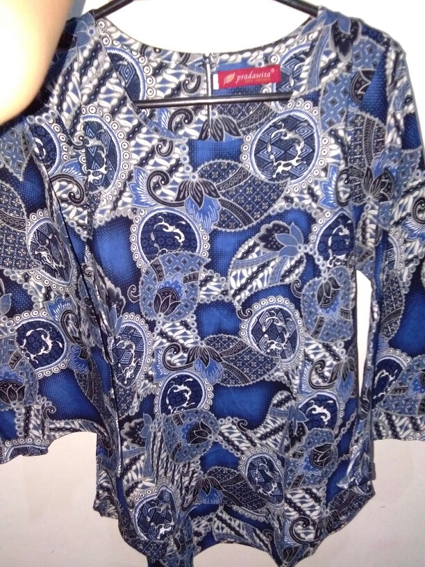 Pradawita Batik Floris 3b-biru