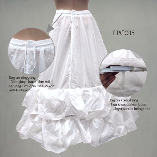 [STOK TERBATAS] PETTICOAT LOLITA AKSESORIS GAUN PENGANTIN PESTA 2 RING LPC015