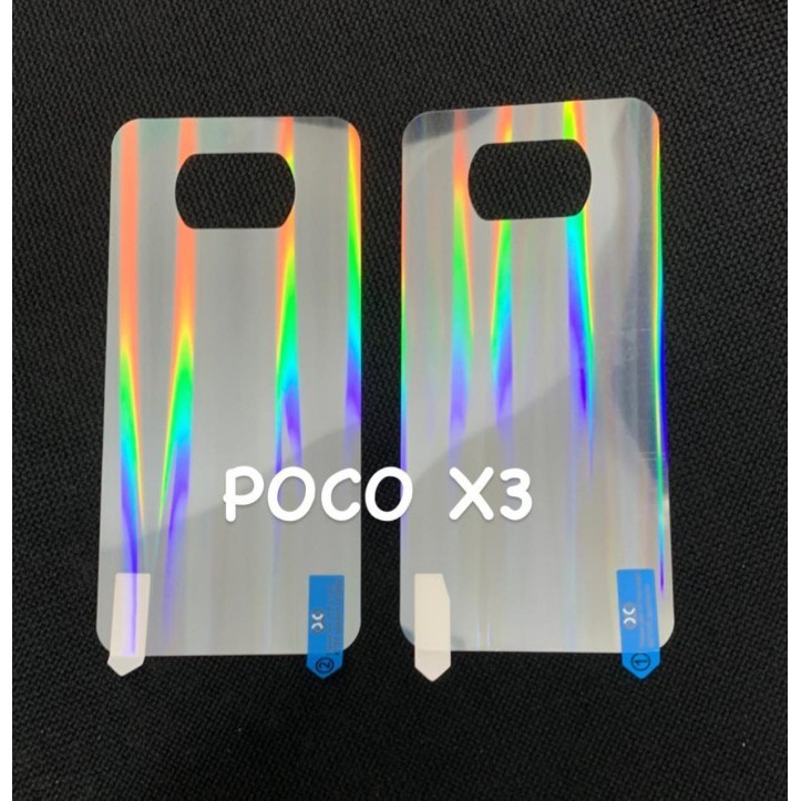 XIAOMI POCOPHONE POCO X5 5G M4 PRO X3 GT M3 M3 PRO 5G F3 X3 PRO X3 NFC ANTI GORES BELAKANG SKIN AURORA, GARSKIN MOTIF PELANGI ANTI JAMUR PELINDUNG BELAKANG