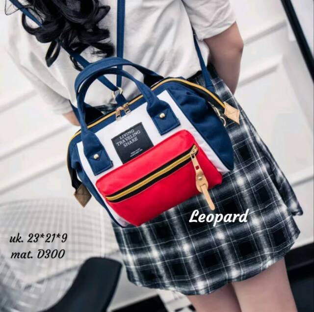 Orochimaru shop((BISA COD))TAS RANSEL 3in1 CEWEK PEREMPUAN ANELLO MINI