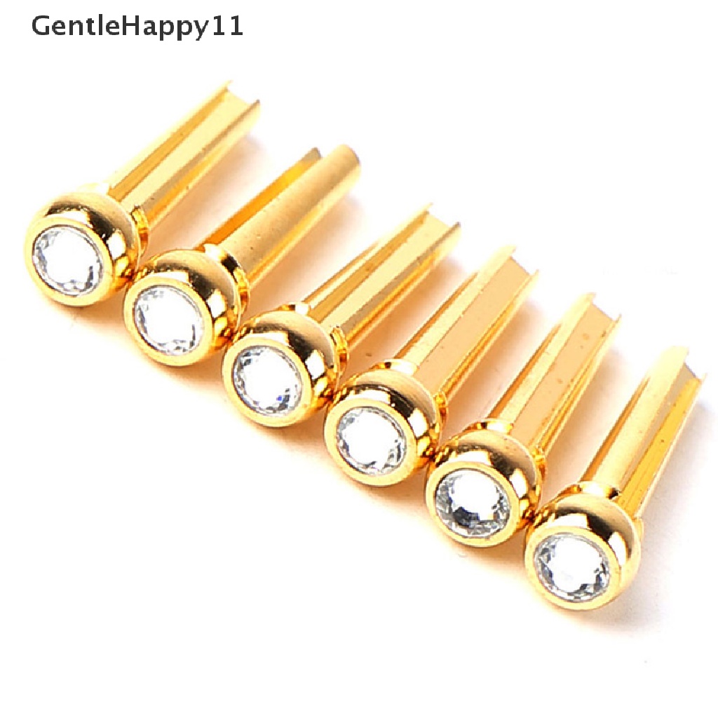 Gentlehappy 1PCS Pin Jembatan Senar Gitar Akustik Warna Warni Tembaga Kuningan Endpin Pengganti