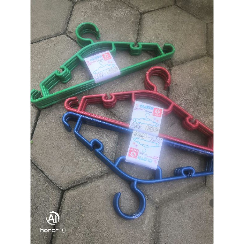 SUNLIFE Gantungan baju hanger warna kuat murah  isi 6 piece