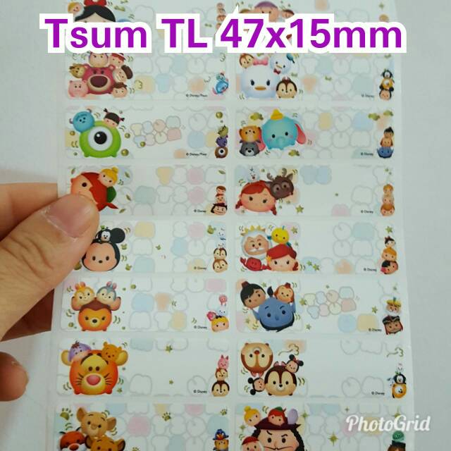 

Label waterproof Tsum-tsum TL kwalitas Premium
